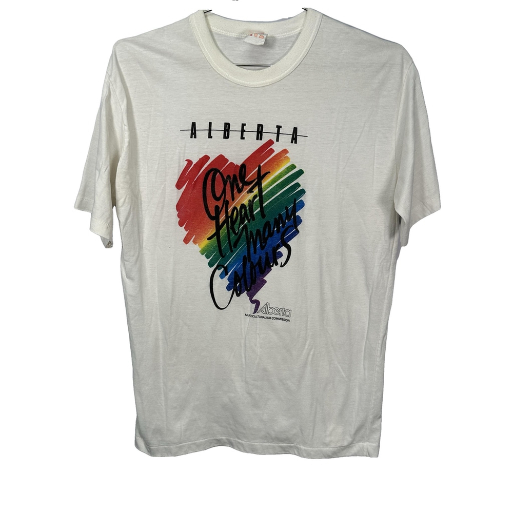 Vintage Alberta Multiculturalism Graphic T-shirt XL